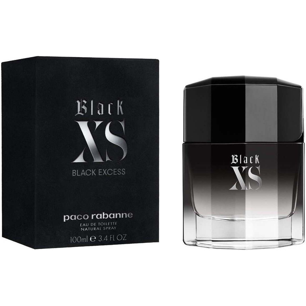 Black XS Box 3.4 new in 3.3 Paco men by / for Rabanne cologne EDT oz